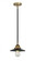 Railroad - 1 Light - 8 inch - Black Antique Brass - Stem hung - Mini Pendant (3442|288-1S-BAB-M6-BK-LED)