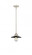 Railroad - 1 Light - 8 inch - Polished Nickel - Cord hung - Mini Pendant (3442|288-1S-PN-M6-BK)