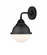 Hampden - 1 Light - 7 inch - Matte Black - Sconce (3442|288-1W-BK-HFS-61-BK-LED)