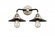 Railroad - 2 Light - 16 inch - Black Polished Nickel - Bath Vanity Light (3442|288-2W-BPN-M6-BK)