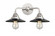 Railroad - 2 Light - 16 inch - Polished Chrome - Bath Vanity Light (3442|288-2W-PC-M6-BK-LED)