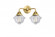 Oxford - 2 Light - 16 inch - Satin Gold - Bath Vanity Light (3442|288-2W-SG-G532-LED)
