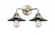Railroad - 2 Light - 16 inch - Brushed Satin Nickel - Bath Vanity Light (3442|288-2W-SN-M6-BK)