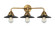 Railroad - 3 Light - 26 inch - Brushed Brass - Bath Vanity Light (3442|288-3W-BB-M6-BK)