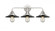 Railroad - 3 Light - 26 inch - Polished Chrome - Bath Vanity Light (3442|288-3W-PC-M6-BK)