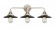 Railroad - 3 Light - 26 inch - Polished Nickel - Bath Vanity Light (3442|288-3W-PN-M6-BK-LED)