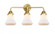 Bellmont - 3 Light - 24 inch - Satin Gold - Bath Vanity Light (3442|288-3W-SG-G191-LED)