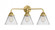 Cone - 3 Light - 26 inch - Satin Gold - Bath Vanity Light (3442|288-3W-SG-G42)