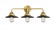 Railroad - 3 Light - 26 inch - Satin Gold - Bath Vanity Light (3442|288-3W-SG-M6-BK)