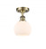 Athens - 1 Light - 6 inch - Antique Brass - Semi-Flush Mount (3442|516-1C-AB-G121-6)