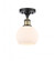 Athens - 1 Light - 6 inch - Black Antique Brass - Semi-Flush Mount (3442|516-1C-BAB-G121-6)