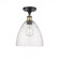 Bristol - 1 Light - 9 inch - Black Antique Brass - Semi-Flush Mount (3442|516-1C-BAB-GBD-94)