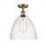 Bristol - 1 Light - 12 inch - Brushed Brass - Semi-Flush Mount (3442|516-1C-BB-GBD-124-LED)