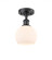 Athens - 1 Light - 6 inch - Matte Black - Semi-Flush Mount (3442|516-1C-BK-G121-6)
