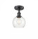 Athens - 1 Light - 6 inch - Matte Black - Semi-Flush Mount (3442|516-1C-BK-G122-6)