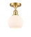 Athens - 1 Light - 6 inch - Satin Gold - Semi-Flush Mount (3442|516-1C-SG-G121-6-LED)
