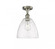 Bristol - 1 Light - 9 inch - Brushed Satin Nickel - Semi-Flush Mount (3442|516-1C-SN-GBD-94-LED)