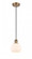 Athens - 1 Light - 6 inch - Brushed Brass - Cord hung - Mini Pendant (3442|516-1P-BB-G121-6)