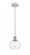 Athens - 1 Light - 6 inch - White Polished Chrome - Cord hung - Mini Pendant (3442|516-1P-WPC-G122-6)