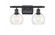 Athens - 2 Light - 16 inch - Matte Black - Bath Vanity Light (3442|516-2W-BK-G122-6)