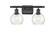 Athens - 2 Light - 16 inch - Matte Black - Bath Vanity Light (3442|516-2W-BK-G124-6)