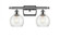 Athens - 2 Light - 16 inch - Polished Chrome - Bath Vanity Light (3442|516-2W-PC-G124-6-LED)