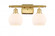 Athens - 2 Light - 16 inch - Satin Gold - Bath Vanity Light (3442|516-2W-SG-G121-6-LED)