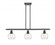Athens - 3 Light - 36 inch - Matte Black - Stem hung - Island Light (3442|516-3I-BK-G124-6)