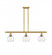 Athens - 3 Light - 36 inch - Satin Gold - Stem hung - Island Light (3442|516-3I-SG-G124-6)