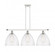 Bristol - 3 Light - 39 inch - White Polished Chrome - Cord hung - Island Light (3442|516-3I-WPC-GBD-124-LED)