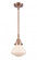Olean - 1 Light - 7 inch - Antique Copper - Mini Pendant (3442|447-1S-AC-G321-LED)