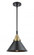 Briarcliff - 1 Light - 10 inch - Black Antique Brass - Mini Pendant (3442|447-1S-BAB-M10-BK-LED)
