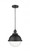Hampden - 1 Light - 9 inch - Matte Black - Cord hung - Mini Pendant (3442|201C-BK-HFS-84-BK)