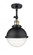 Hampden - 1 Light - 9 inch - Black Antique Brass - Adjustable Semi-Flush Mount (3442|201F-BAB-HFS-84-BK)
