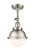 Hampden - 1 Light - 7 inch - Brushed Satin Nickel - Adjustable Semi-Flush Mount (3442|201F-SN-HFS-61-SN-LED)