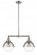 Hampden - 2 Light - 18 inch - Brushed Satin Nickel - Stem Hung - Adjustable Island Light (3442|209-SN-HFS-82-SN-LED)