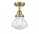 Olean - 1 Light - 7 inch - Antique Brass - Semi-Flush Mount (3442|447-1C-AB-G324-LED)