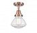 Olean - 1 Light - 7 inch - Antique Copper - Semi-Flush Mount (3442|447-1C-AC-G322)