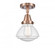 Olean - 1 Light - 7 inch - Antique Copper - Semi-Flush Mount (3442|447-1C-AC-G324)