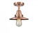 Railroad - 1 Light - 8 inch - Antique Copper - Semi-Flush Mount (3442|447-1C-AC-M3)