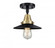Railroad - 1 Light - 8 inch - Black Antique Brass - Semi-Flush Mount (3442|447-1C-BAB-M6-LED)