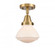 Olean - 1 Light - 7 inch - Brushed Brass - Semi-Flush Mount (3442|447-1C-BB-G321)