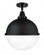 Hampden - 1 Light - 13 inch - Matte Black - Flush Mount (3442|447-1C-BK-HFS-122-BK)