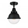 Hampden - 1 Light - 7 inch - Matte Black - Flush Mount (3442|447-1C-BK-HFS-62-BK)