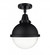 Hampden - 1 Light - 9 inch - Matte Black - Flush Mount (3442|447-1C-BK-HFS-82-BK-LED)