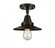 Railroad - 1 Light - 8 inch - Oil Rubbed Bronze - Semi-Flush Mount (3442|447-1C-OB-M5-LED)