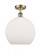 Athens - 1 Light - 12 inch - Antique Brass - Semi-Flush Mount (3442|516-1C-AB-G121-12)