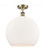 Athens - 1 Light - 14 inch - Antique Brass - Semi-Flush Mount (3442|516-1C-AB-G121-14-LED)