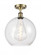 Athens - 1 Light - 12 inch - Antique Brass - Semi-Flush Mount (3442|516-1C-AB-G122-12-LED)