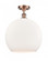 Athens - 1 Light - 14 inch - Antique Copper - Semi-Flush Mount (3442|516-1C-AC-G121-14-LED)